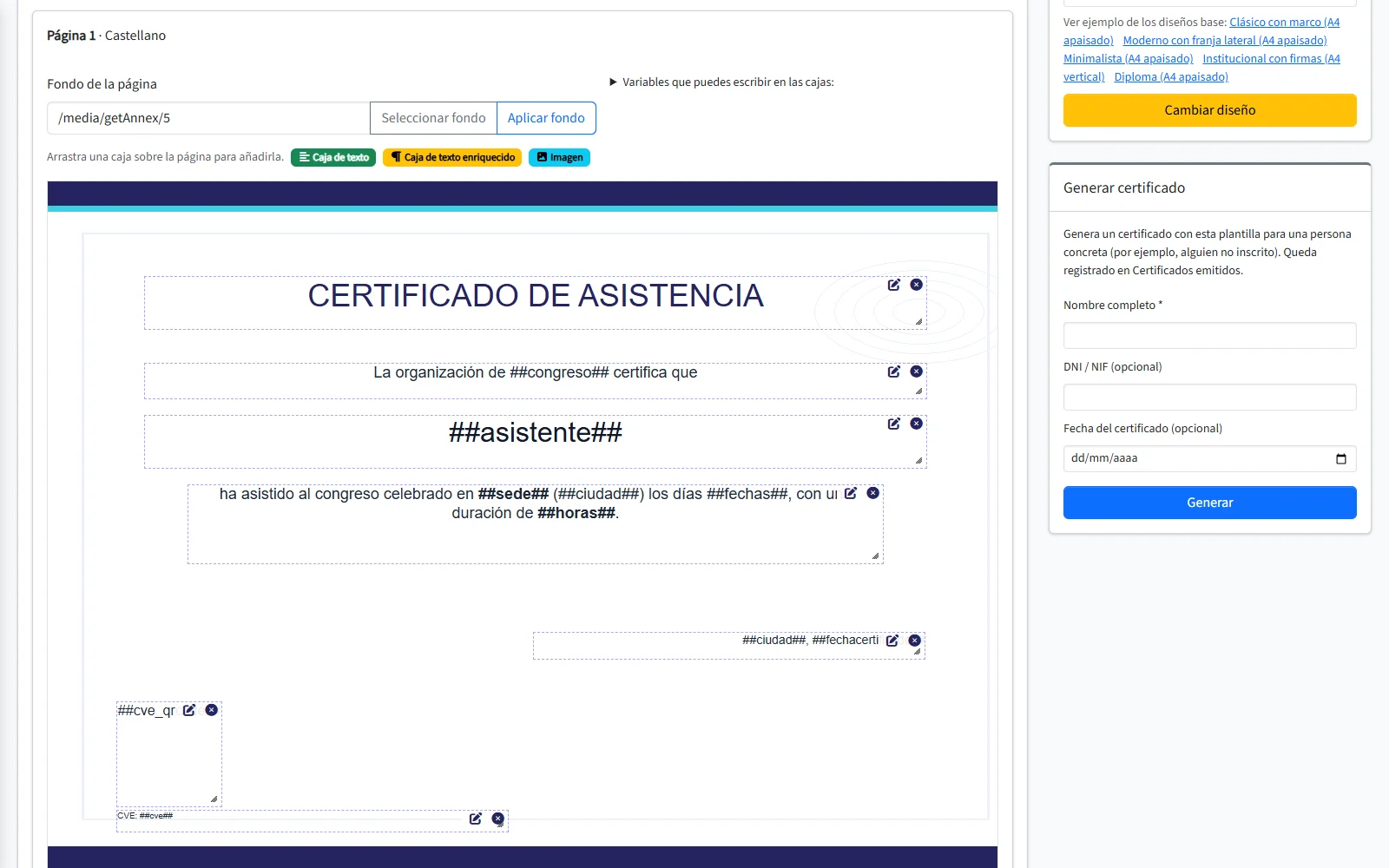Diseña el certificado