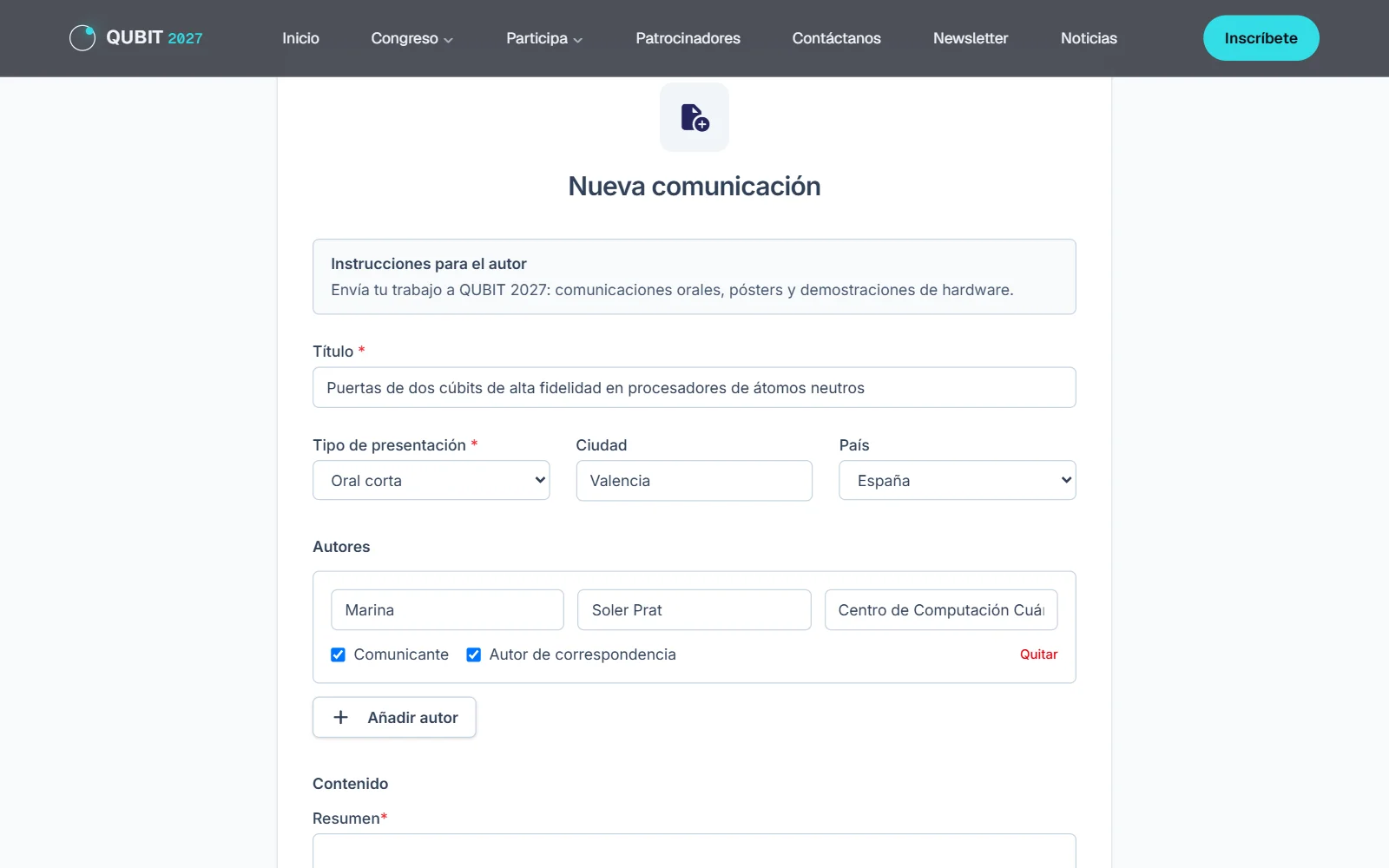 Envía su trabajo