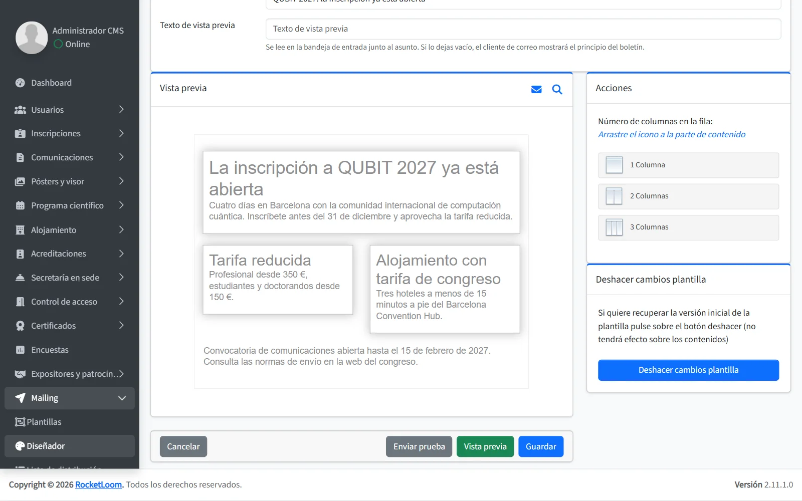 Diseña el envío